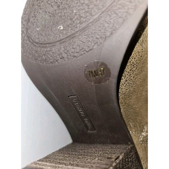 NEW! VINCE CAMUTO Hammerton Golden Rugged Metal Leather Ankle Booties Size 7M - Picture 9 of 10